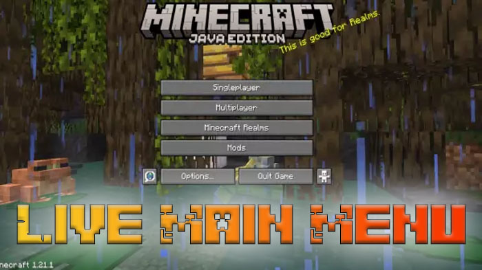  Live Main Menu [1.21.1] - мод на замену главного меню 