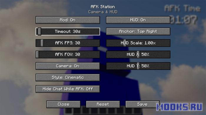 AFKStation - мод превращает время бездействия в плавные кинематографичные пролёты камеры [1.21.10]