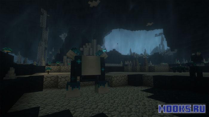 Beyond Deepest dark - мод на темное измерение скалка, новых боссов, биомы, оружие, доспехи и древние руины [1.20.1]