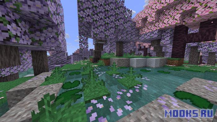 Blossoming Season - мод на новые цветущие биомы и атмосфера весны [1.21.8]