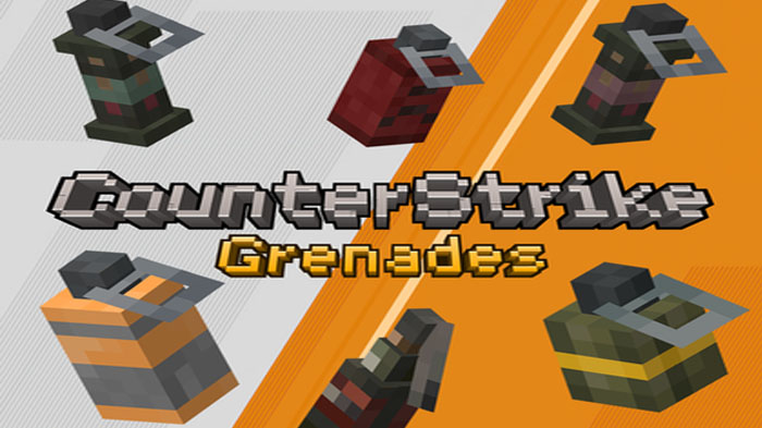 Counter Strike Grenades - мод добавляет гранаты из CS2 [1.20.1]