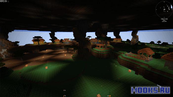Endless Cavern World Generator - мод превращающий весь мир в одну гигантскую бесконечную пещеру с потолком и дном из бедрока [1.20.1]