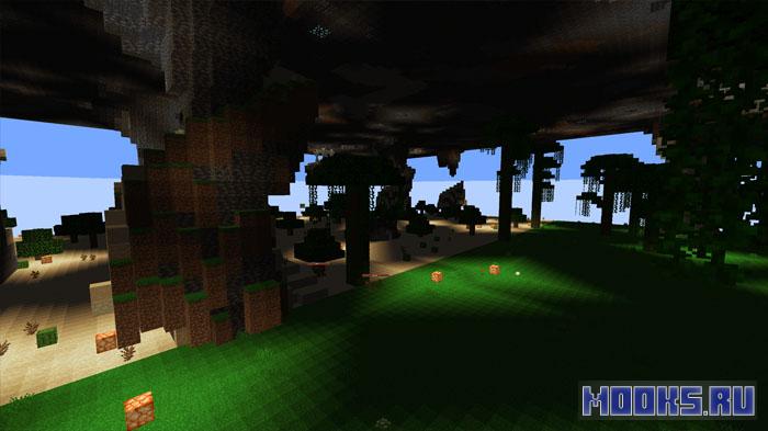 Endless Cavern World Generator - мод превращающий весь мир в одну гигантскую бесконечную пещеру с потолком и дном из бедрока [1.20.1]