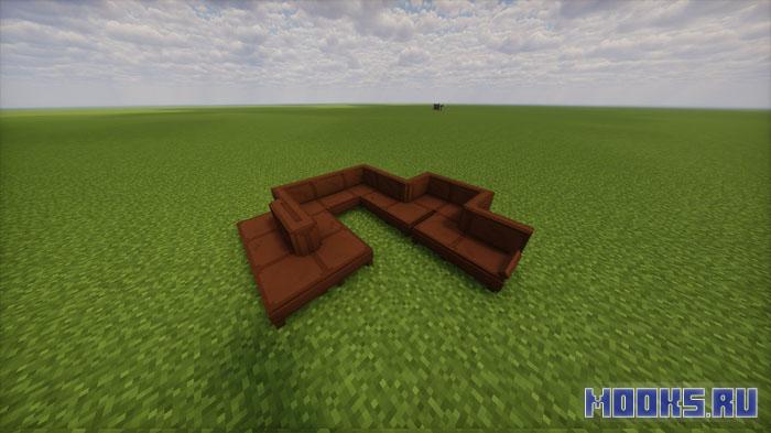 Mike's Furniture - декоративный мод на гибкую мебель, диваны с изменяемой формой, лампы и инструмент для вращения блоков [1.20.6]