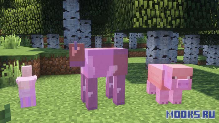 Mytishche - мод на мемное измерение Мытище, мыльных животных, необычные структуры и способ телепортации [1.20.1]