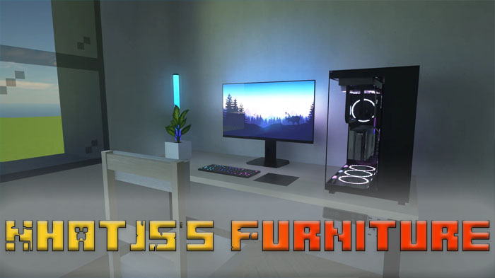 NhatJS's Furniture - мод на современную мебель и электронику для Minecraft [1.21.1] [1.20.1]