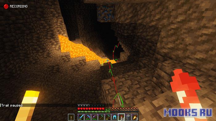 Player Trails - клиентский мод для отображения путей игрока [1.21.11]