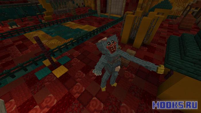 Poppy PLaytime 5 - хоррор мод на персонажей Poppy Playtime, Прототипа, Хагги, Кисси и других мобов [1.21.1]