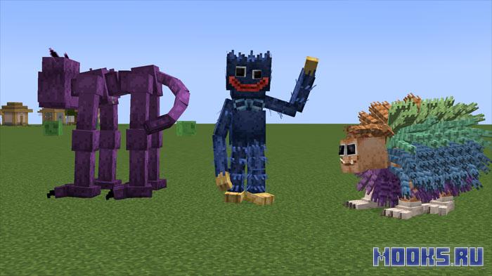 Poppy PLayTime - хоррор мод на Хагги Вагги, Бокси Бу, Ярнаби, Глаз доктора Сойера и Кота Дремоту [1.20.1]