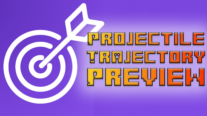 Projectile Trajectroy Preview -  мод на траекторию выпускаемых снарядов [1.21.8]