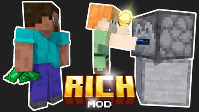 Rich Mod - мод на деньги, валюту, банкомат и экономику на серверах [1.20.1] [1.19.4]