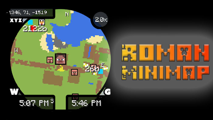 Roman Minimap - мод на мини-карту [1.21.1]
