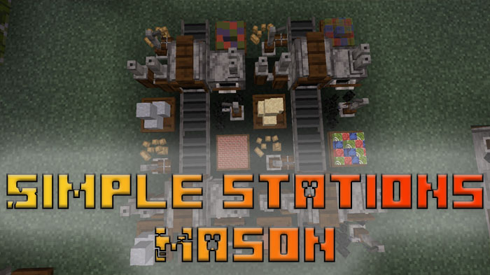 Simple stations - Mason - мод на автоматическое производство строительных блоков [1.21.1]