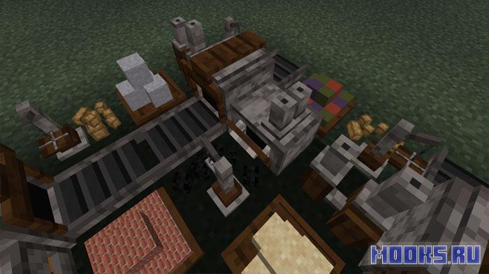 Simple stations - Mason - мод на автоматическое производство строительных блоков [1.21.1]