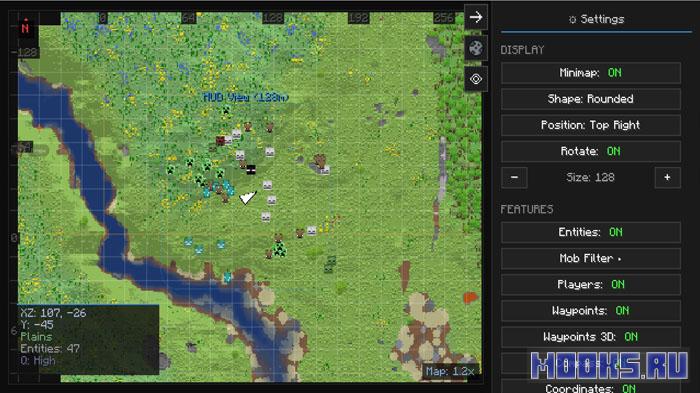 Simple World Map - мод на удобную мини-карту и глобальную карту мира [1.21.11]