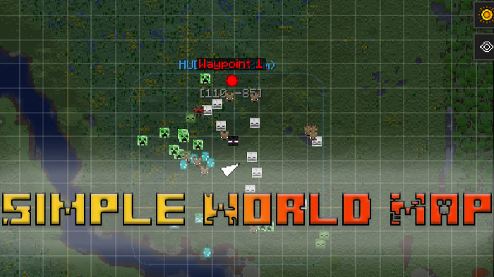 Simple World Map - мод на удобную мини-карту и глобальную карту мира [1.21.11]