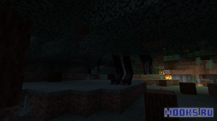 The Mole (Reimagined) - хоррор-мод на опасного монстра преследующего игрока, разрушает блоки и не даёт спрятаться. [1.20.1]