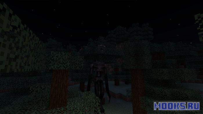 The Mole (Reimagined) - хоррор-мод на опасного монстра преследующего игрока, разрушает блоки и не даёт спрятаться. [1.20.1]