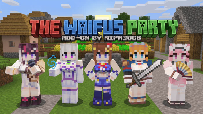 The Waifus Party - Майнкрафт мод на 480 вайфу из аниме [1.26.30] [1.26.10] [1.26]