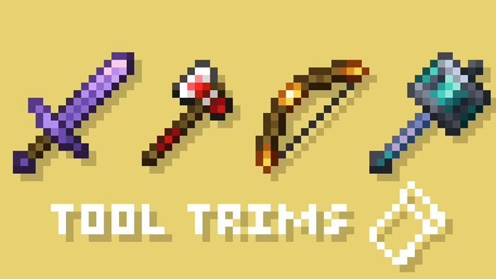 Tool Trims by ThePotatoArchivist - мод на полную кастомизацию инструментов для Fabric [1.21.11] [1.20.6]