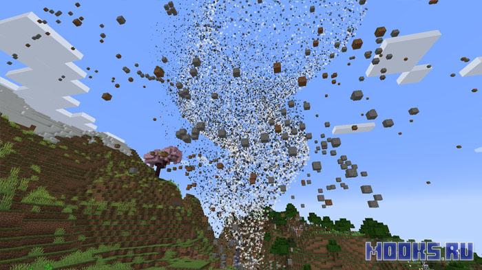 Tornado Disasters - мод добавляющий реалистичные торнадо пяти уровней [1.21.1]