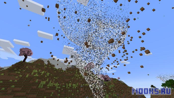 Tornado Disasters - мод добавляющий реалистичные торнадо пяти уровней [1.21.1]