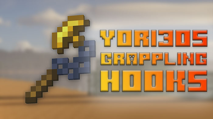 Yori3o's Grappling Hooks - мод на крюк-кошки для паркура и скоростного передвижения [1.21.1]